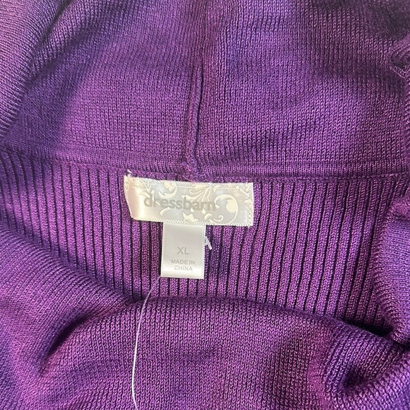 Dressbarn Purple Cowl Neck Knit Sweater - Picture 2 of 7